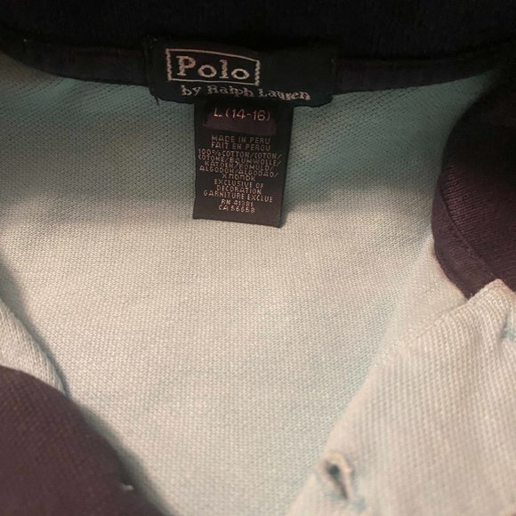 Ralph Lauren Boys  Mesh Polo Collar T-shirt Signature Embroidered Beige - Picture 7 of 7